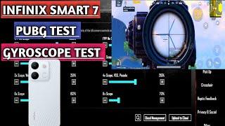 infinix Smart 7 pubg test || gyroscope test and sensitivity pubg mobile