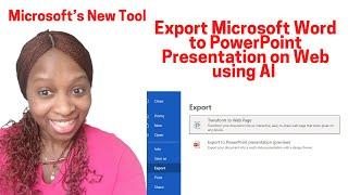 How to Export Word Document to PowerPoint presentation on Web using AI/ #wordtopowerpoint