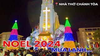 NOEL QUY NHƠN 2024 TRONG MƯA VÀ LẠNH | KHÁ ĐÔNG NGƯỜI ĐI CHƠI GIÁNG SINH | 24/12/2024