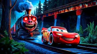 Big & Small vs Epic Escape: McQueen and Mater VS ZOMBIE TRAIN ENGINE Eater Cars in BeamNG.Drive