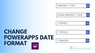 PowerApps - Change Date picker format