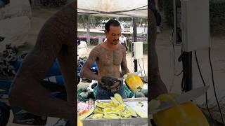 Gangster Sells Yellow Watermelon - Fruit Cutting Skills