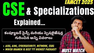 WHAT is CSE & its Specializations || Should you take Computer Science Engineering ???