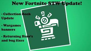 New Fortnite STW Update - V23.40 - Collection Book Changes And More