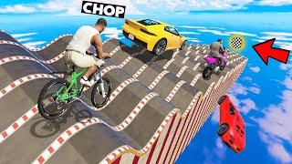 GTA 5 Chop And Frosty Extreme Mega Ramp Challenge on Insane Tracks