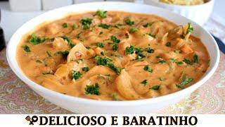 ESTROGONOFE VEGETARIANO BARATINHO - RECEITAS QUE AMO