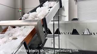 100-1000 kg/h Plastic recycling pelletizing line