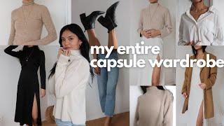 my ENTIRE capsule wardrobe | 22-piece minimalist winter fashion