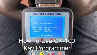 How To Program a Key With the AutoKeyProTool CK 100 +