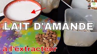 Le LAIT D'AMANDE à l'EXTRACTEUR : recette facile, rapide et économique !