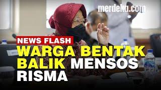 Emosi Mensos Risma Meledak, Marah Marah Hadapi Protes Pendemo di Lombok Timur