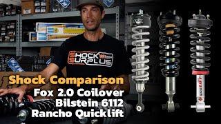 Coilover Comparison: #Fox 2.0 vs #bilstein 6112 vs #rancho Quicklift