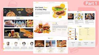 Complete Food & Restaurant Website Design Using | HTML & CSS | PART 1