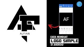 AF Logo Design | Cara membuat logo monogram 2 huruf di pixellab