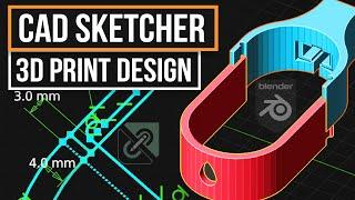 CAD Sketcker 3D Print Design Workflow | Blender 3.2 + | Ender-3 S1