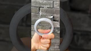 #0139 Ink Purple Jadeite Jade Bangle Size 55 #huajade #handmade