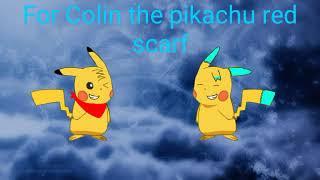 For Colin the pikachu red scarf