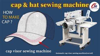 Cap visor curved sewing machine|how to make a perfect cap?Automatic cap visor sewing machine-curved