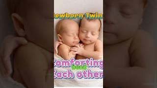 Twin baby bonding moments