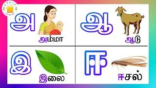 உயிர் எழுத்துக்கள்- Uyir Ezhuthukal | Learn Tamil Alphabets | Tamilarasi for Kids