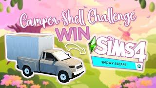 I built a CAMPER Shell challenge! Enter and win The Sims 4 Snowy Escape!