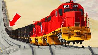 Freight Trains High-Speed Downhill Accidents Derailments  BEAMNG.Drive STREAM