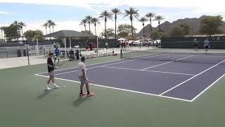 2018 Indian Wells Practice – Zverev and Rublev