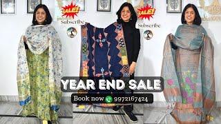 28Dec India1001 Year End Sale.. shop on 9972167424 #Ajrakh, Kantha ,Kota, Chanderi suits.