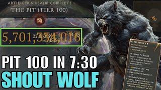 The Best Druid Build For Season 6 "Wolf Crier" 7:30 Pit 100 Clear PTR Diablo 4