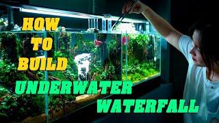 I Built My Betta a WATERFALL!  (Step-by-Step Aquascape), Low-tech Betta Fish Tank Tutorials Setup