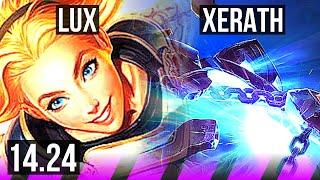 LUX & Caitlyn vs XERATH & Jhin (SUP) | KR Diamond | 14.24