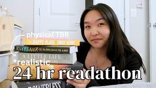 realistic readathon attempt | physical TBR, journaling, summer day in a college student life ️