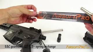 Airsoft E&C gearbox  v. QD 1.5  -  spring exchange