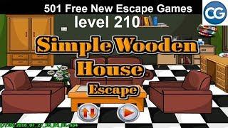 [Walkthrough] 501 Free New Escape Games level 210 - Simple wooden house escape - Complete Game