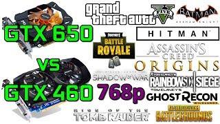 GTX 650 vs GTX 460 - 768p (1360x768) - Very Low/Medium Settings -