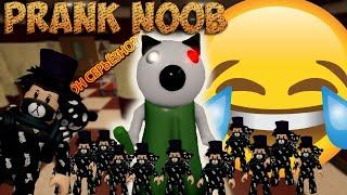 Пранк над нубасиком в Пигги PRANK NOOB ROBLOX