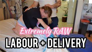 *INTENSE* LABOUR & DELIVERY BIRTH VLOG | natural, no epidural, positive but REAL