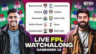 FPL GAMEWEEK 18 PREMIER LEAGUE LIVE WATCHALONG | Fantasy Premier League 2024/25