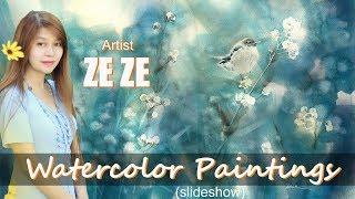 Watercolor Painting Slideshow Artist Ze Ze from China