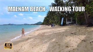 4K Koh Samui Maenam beach walking tour | Streets of Thailand 2022