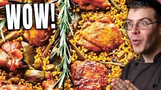 Pro Chef Reacts... To Omar Allibhoy's Spanish Paella! (Jamie Oliver)
