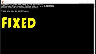 WslRegisterDistribution failed with error: 0x80070490 Error: 0x80070490 Element not found fixed 2020
