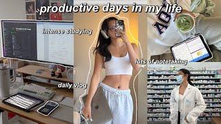 STUDY VLOG | productive uni days in my life, how to study for exams, notetaking & staying motivated