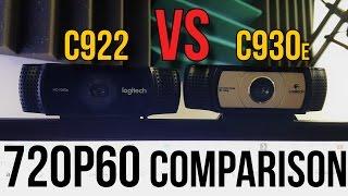 Logitech C930e vs. C922 Webcam Comparison (720p 60 FPS) // Do You NEED 60FPS??