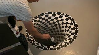 Painting a 3d hole in the floor / Floor art #3dpainting