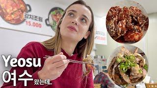 Trying Raw Crab For The First Time In Yeosu | Trip To South Cost Town And Luxury Pension