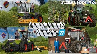 MONSTER-GRÜNROGGEN MÄHEN, 1,80m HOCH!  CLAAS XERION 3000 am LIMIT!  | [LS22] - Timelapse #26