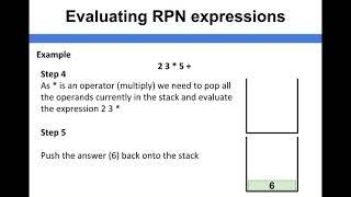 Reverse Polish Notation - Evaluating RPN expressions