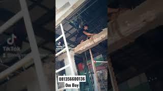 how to disassemble concrete block ring (cara membongkar ring balok beton)