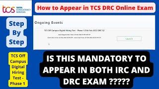 How To Appear in TCS DRC Online Exam | Explained Step by Step | With live demo of DRC exam